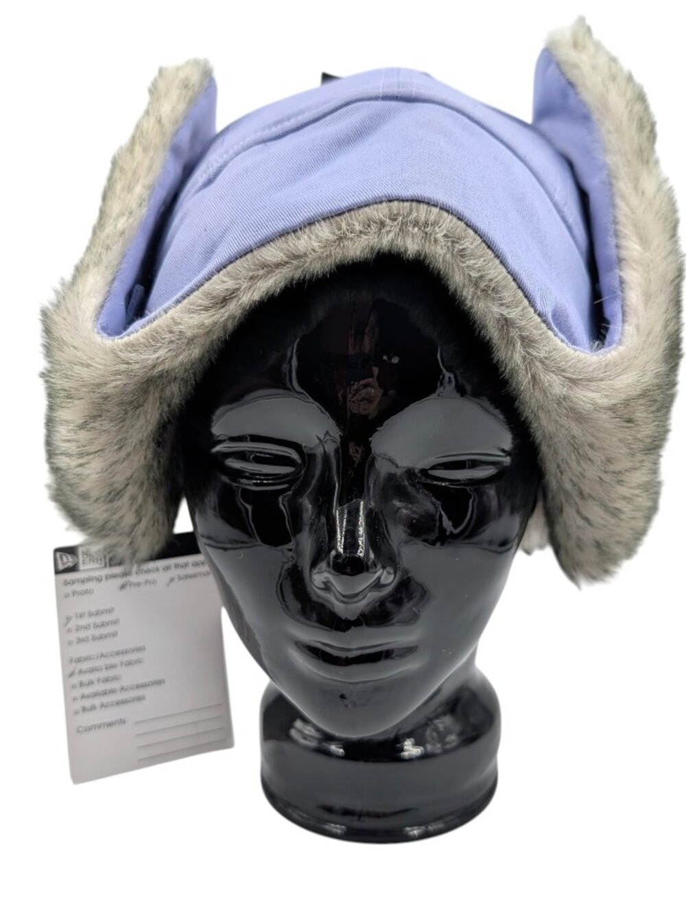New Era Unisex OS NWT Sample Light Purple Faux Fur Lined Ear Flaps Trapper Hat